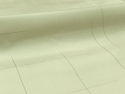 平和屋着物▽本場大島紬 白大島 単衣 幾何学文様 正絹 逸品 未使用 AAAZ0995jh
