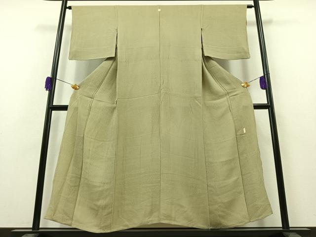 平和屋着物▽本加賀友禅作家　押田正義　色無地　単衣　裏葉柳色　正絹　逸品　AAAZ0997jh