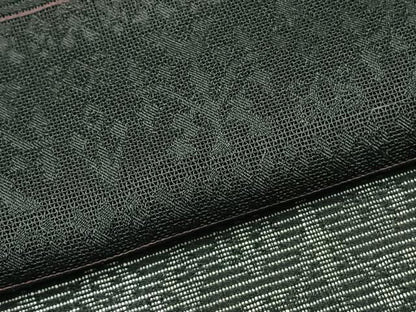 平和屋着物▽羽織 スリーシーズン 春夏秋 塵除け 横段文 黒地 正絹 逸品 AAAZ1099fy