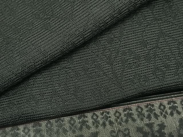 平和屋着物▽羽織 スリーシーズン 春夏秋 塵除け 横段文 黒地 正絹 逸品 AAAZ1099fy