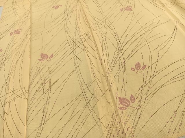 平和屋着物＊夏物　小紋　絽　舞葉文　正絹　逸品　AAAZ1369fy
