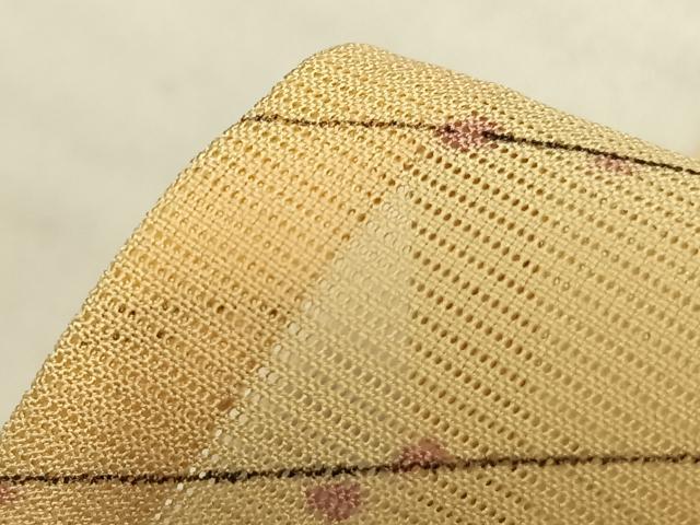 平和屋着物＊夏物　小紋　絽　舞葉文　正絹　逸品　AAAZ1369fy