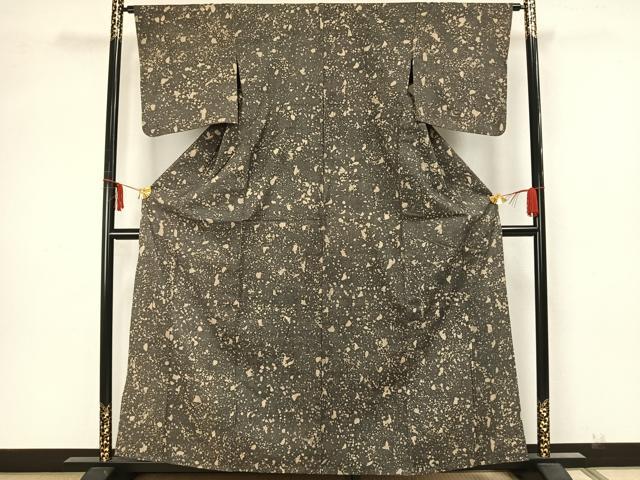 平和屋着物▽生紬 単衣 霞文 正絹 逸品 AAAZ1397fy