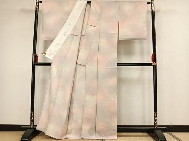 平和屋着物▽上質な小紋 単衣 花尽くし 正絹 逸品 AAAZ1402fy