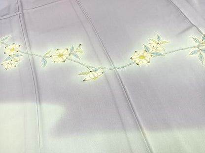 平和屋着物▽染色作家　小倉淳史　訪問着　単衣　枝花文　正絹　逸品　AAAZ1406fy