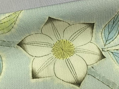 平和屋着物▽染色作家　小倉淳史　訪問着　単衣　枝花文　正絹　逸品　AAAZ1406fy