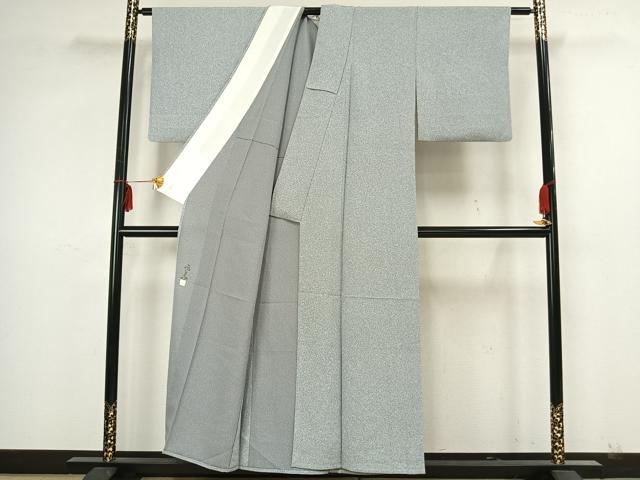 平和屋着物▽京友禅作家　光永正美　小紋　単衣　霞文　正絹　逸品　AAAZ1416fy 平和屋着物▽京友禅作家 光永正美 小紋 単衣 霞文 正絹 逸品