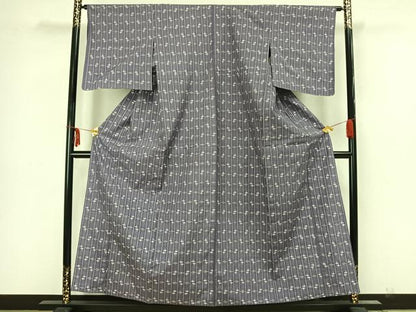 平和屋着物▽本場琉球絣 　単衣　 紬　正絹　逸品　未使用　AAAZ1419fy