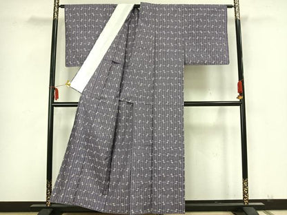 平和屋着物▽本場琉球絣 　単衣　 紬　正絹　逸品　未使用　AAAZ1419fy