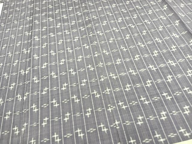 平和屋着物▽本場琉球絣 　単衣　 紬　正絹　逸品　未使用　AAAZ1419fy