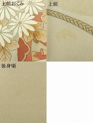 平和屋着物▽訪問着 単衣 草花文 正絹 逸品 AAAZ1421fy