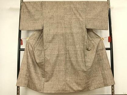 平和屋着物▽男性 紬 単衣 霞文 キングサイズ 正絹 逸品 AAAZ1423fy