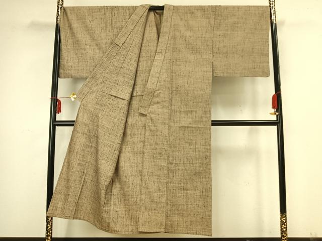 平和屋着物▽男性 紬 単衣 霞文 キングサイズ 正絹 逸品 AAAZ1423fy