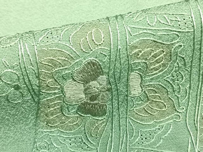 平和屋着物▽訪問着 単衣 中国三大刺繍 汕頭刺繍 スワトウ刺繍 几帳花文 正絹 逸品 AAAZ1427fy