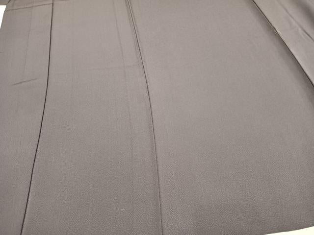 平和屋着物▽上質な色無地 単衣 渦巻地紋 鳩羽色 正絹 逸品 AAAZ1428fy