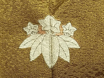 平和屋着物▽上質な色無地 単衣 芥子色 正絹 逸品 AAAZ1429fy