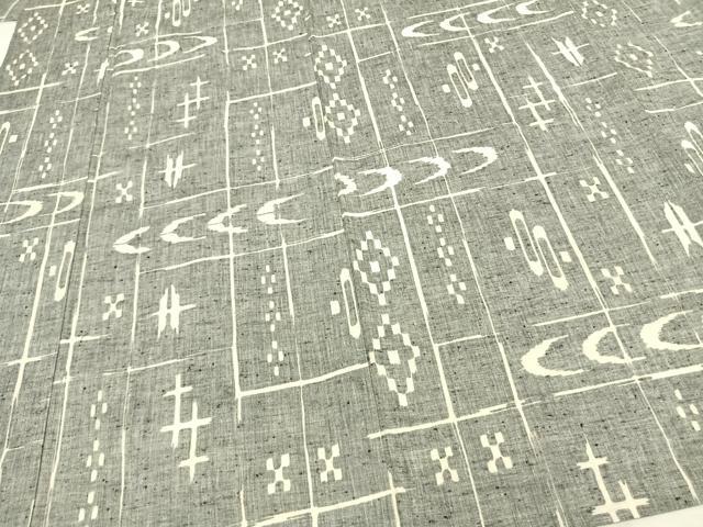 平和屋着物▽上質な紬 単衣 絣柄 正絹 逸品 AAAZ1434fy