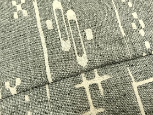 平和屋着物▽上質な紬 単衣 絣柄 正絹 逸品 AAAZ1434fy