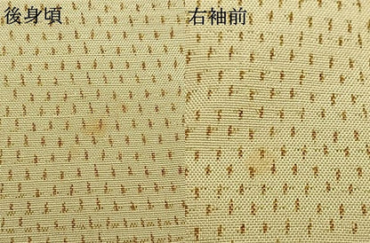 平和屋着物▽上質な紬 単衣 幾何学文様 正絹 逸品 AAAZ1435fy