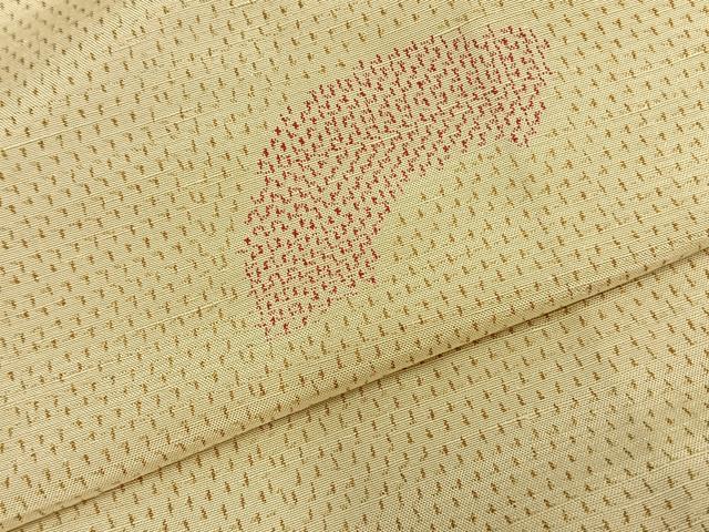 平和屋着物▽上質な紬 単衣 幾何学文様 正絹 逸品 AAAZ1435fy