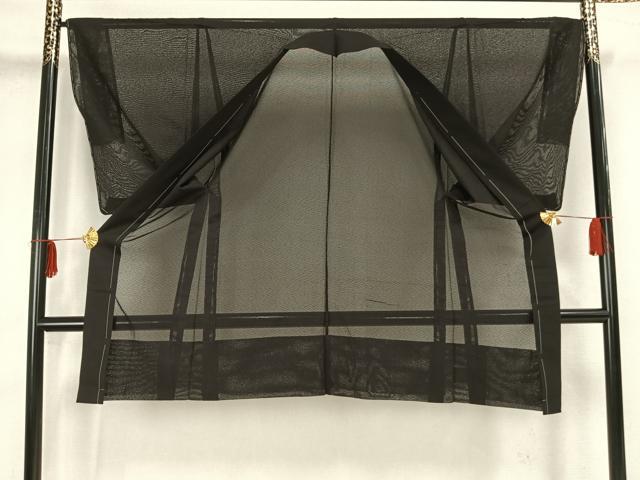 平和屋着物▽男性 長羽織 スリーシーズン 春夏秋 塵除け 海松茶色 正絹 逸品 未使用 AAAZ1438fy