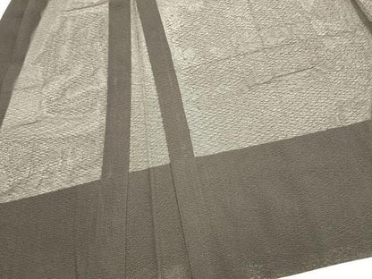平和屋着物▽男性 長羽織 スリーシーズン 春夏秋 塵除け 海松茶色 正絹 逸品 未使用 AAAZ1438fy