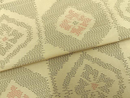 平和屋着物▽上質な紬 単衣 市松亀甲文様 正絹 逸品 AAAZ1439fy