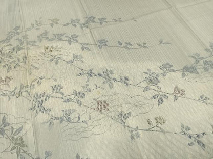 平和屋着物▽訪問着 無双 紗袷 紗×絽 手描き 枝花文 正絹 逸品 AAAZ1444fy