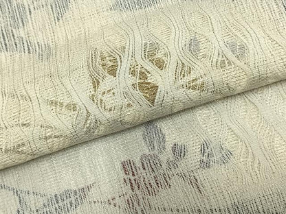 平和屋着物▽訪問着 無双 紗袷 紗×絽 手描き 枝花文 正絹 逸品 AAAZ1444fy