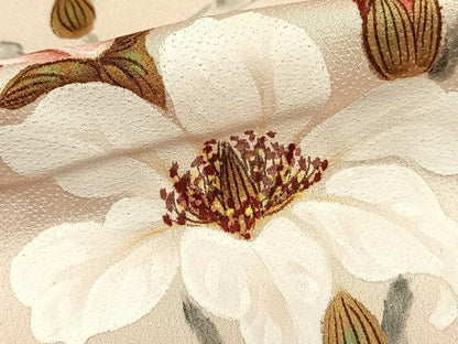 平和屋着物▽訪問着 単衣 手描き 枝花文 正絹 逸品 AAAZ1451fy