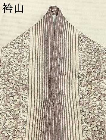 平和屋着物▽小紋 単衣 草花間道 洗える着物 AAAZ1455fy