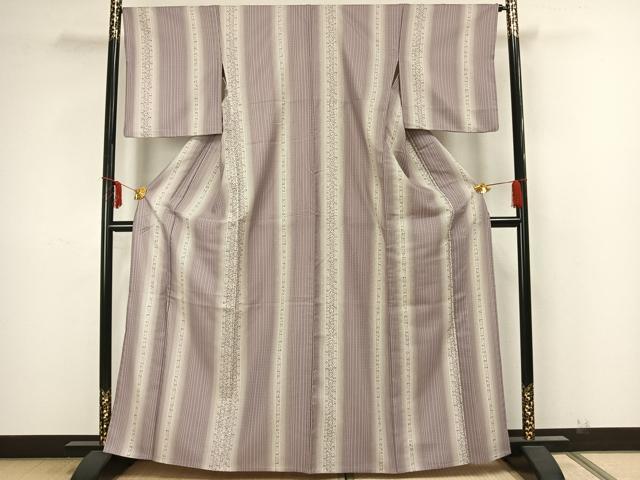 平和屋着物▽小紋 単衣 草花間道 洗える着物 AAAZ1455fy