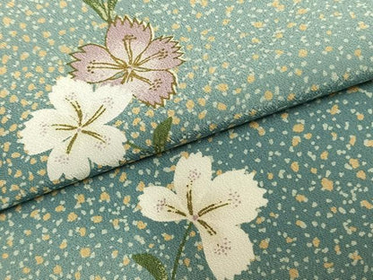 平和屋着物▽小紋 単衣 草花文 洗える着物 AAAZ1457fy