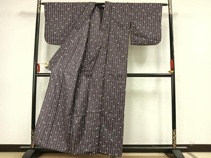 平和屋着物▽小紋 単衣 花間道 洗える着物 AAAZ1461fy