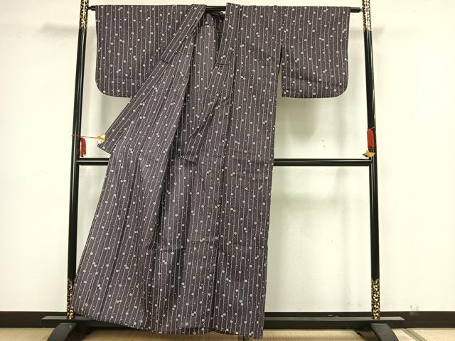 平和屋着物▽小紋 単衣 花間道 洗える着物 AAAZ1461fy