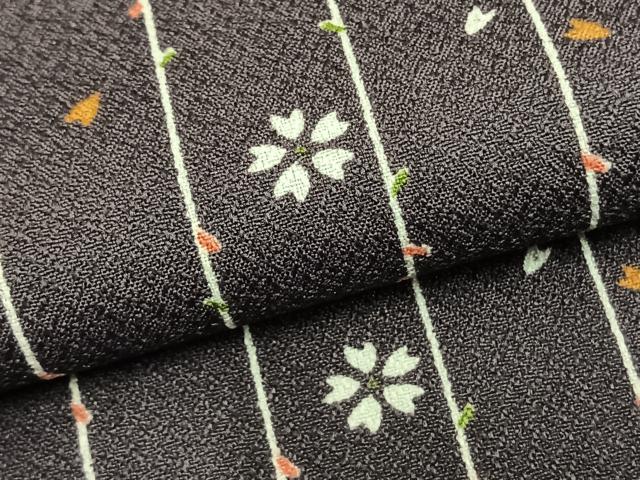 平和屋着物▽小紋 単衣 花間道 洗える着物 AAAZ1461fy