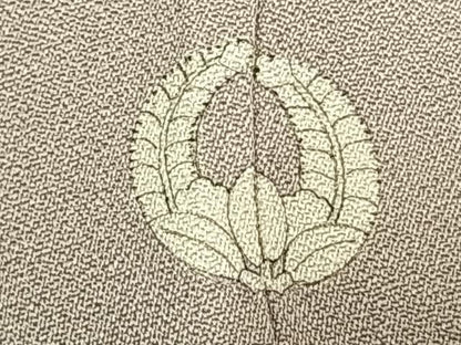 平和屋着物▽上質な色無地　単衣　桜鼠色　正絹　逸品　未使用　AAAZ1462fy