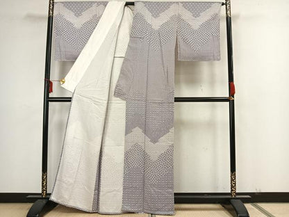 平和屋着物▽訪問着 単衣 花鳥文 正絹 逸品 AAAZ1465fy