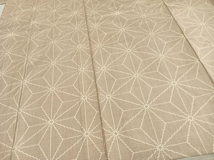 平和屋着物▽本場大島紬　単衣　7マルキ　麻の葉文様　正絹　逸品　AAAZ1467fy