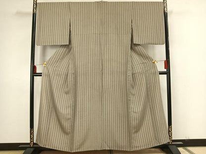 平和屋着物▽上質な小紋 単衣 間道 正絹 逸品 AAAZ1471fy