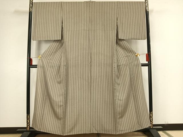 平和屋着物▽上質な小紋 単衣 間道 正絹 逸品 AAAZ1471fy