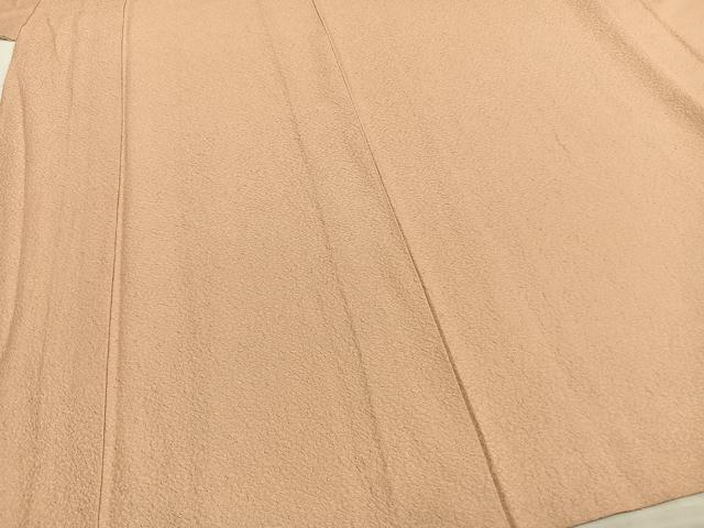 平和屋着物▽上質な色無地　単衣　洗柿色　正絹　逸品　AAAZ1476fy