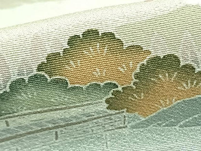 平和屋着物▽訪問着 単衣 作家物 風景文 暈し染め 正絹 逸品 AAAZ1480fy