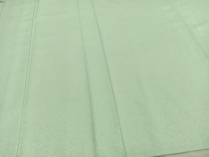 平和屋着物▽上質な色無地　単衣　唐草地紋　夏虫色　正絹　逸品　AAAZ1481fy