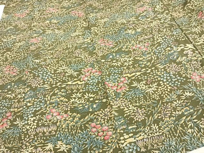 平和屋着物▽上質な小紋 単衣 草花文 正絹 逸品 AAAZ1482fy