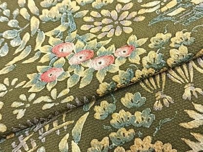 平和屋着物▽上質な小紋 単衣 草花文 正絹 逸品 AAAZ1482fy