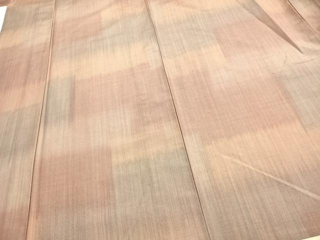 平和屋着物▽上質な紬 単衣 縞 正絹 逸品 AAAZ1490fy