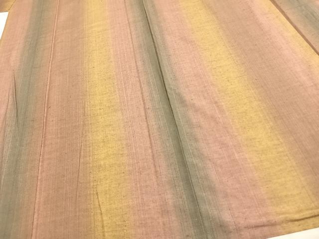 平和屋着物▽上質な紬 単衣 間道 正絹 逸品 AAAZ1491fy