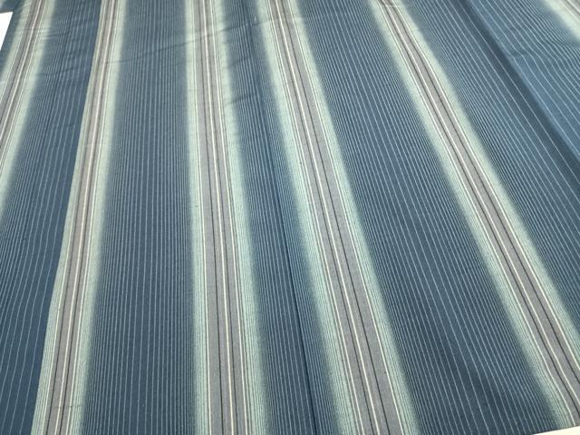 平和屋着物▽上質な紬 単衣 縞 正絹 逸品 AAAZ1493fy