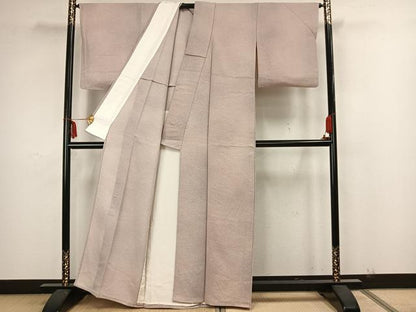 平和屋着物▽上質な小紋 単衣 霞文 正絹 逸品 AAAZ1498fy